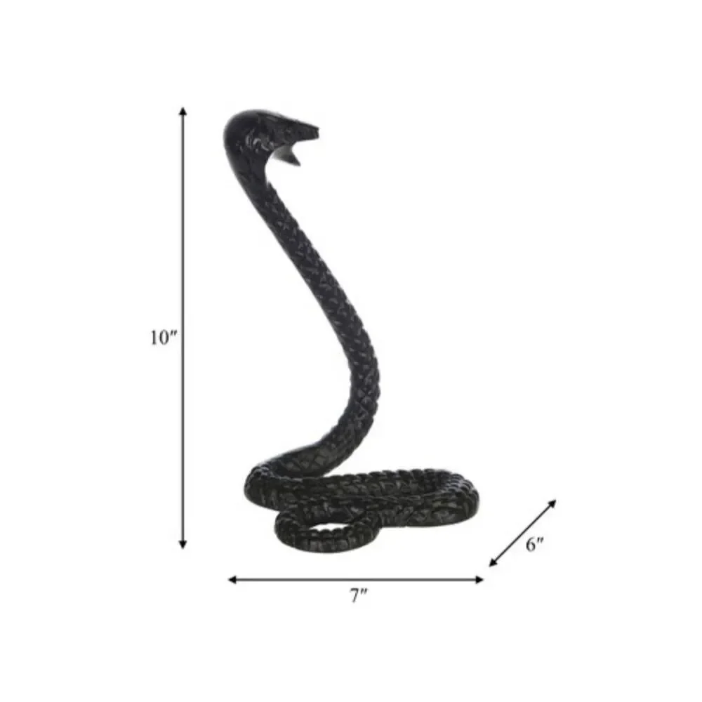 Sagebrook Homes Metal Snake‎ Statue- Black